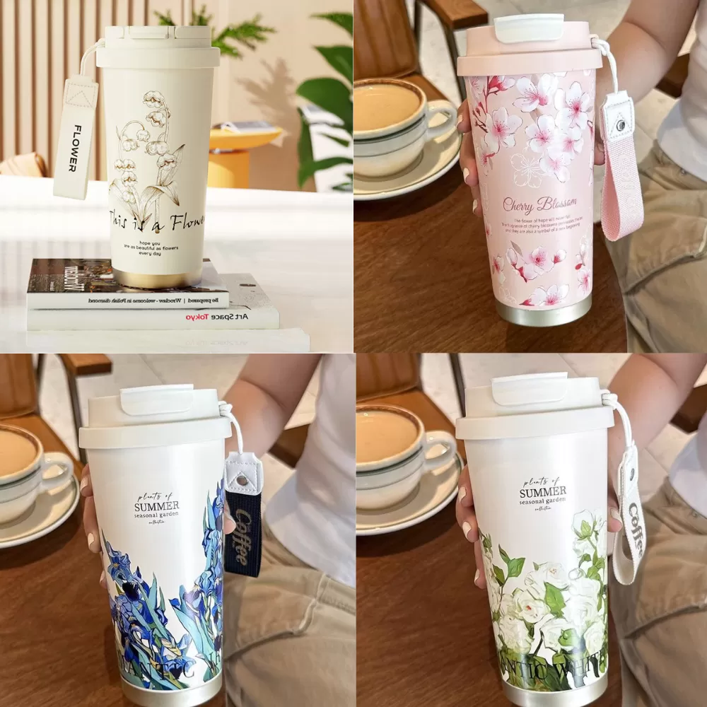 Cốc giữ nhiệt inox 530ml Seasonal garden