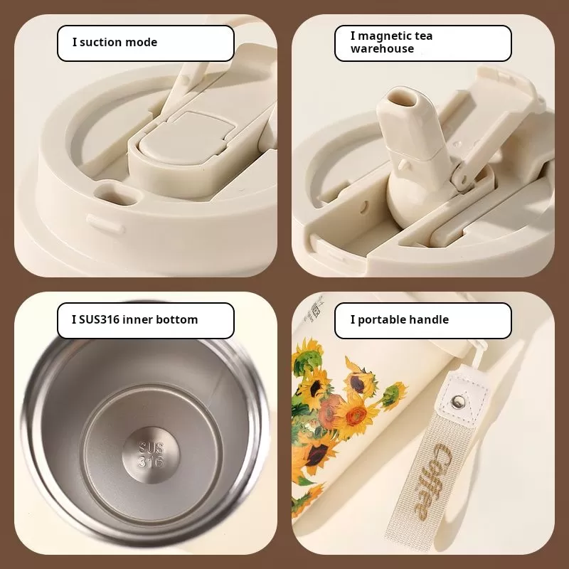 Cốc giữ nhiệt inox 530ml Seasonal garden