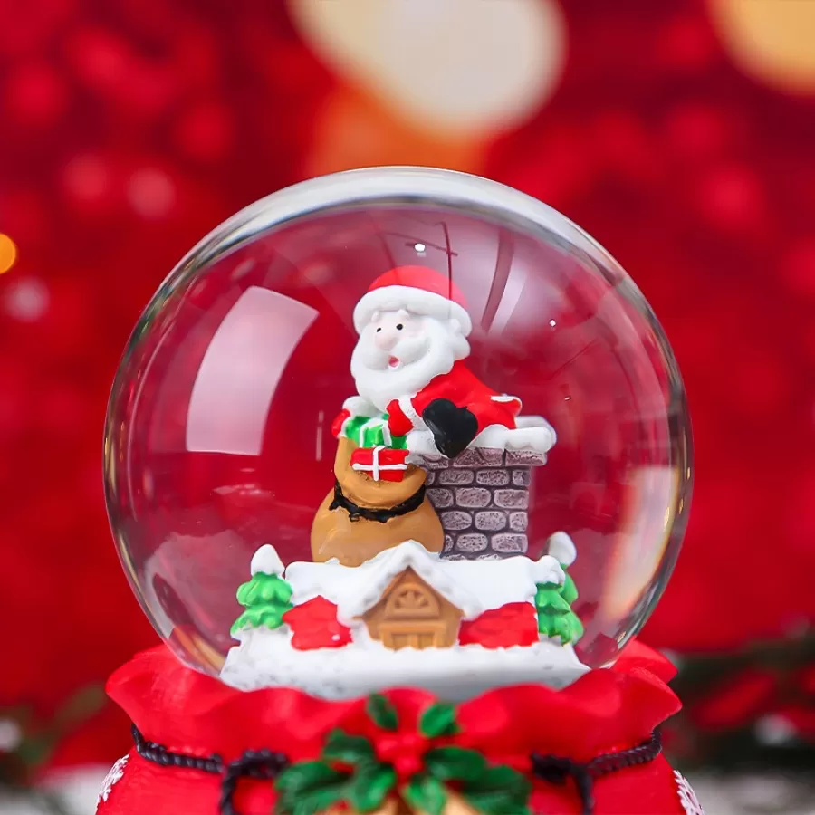 Hộp nhạc quả cầu tuyết giáng sinh - Ống khói