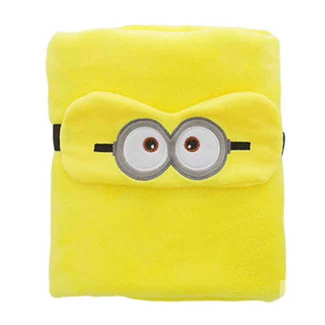 Chăn nỉ kèm bịt mắt hình thú dễ thương