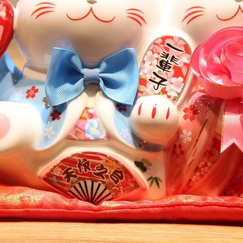 Mèo thần tài đôi tân lang tân nương Hạnh phúc